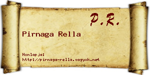 Pirnaga Rella névjegykártya